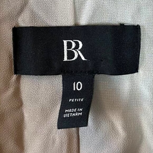 Banana Republic Gold Metallic Pleated Mini Dress Size 10P - Picture 6 of 7